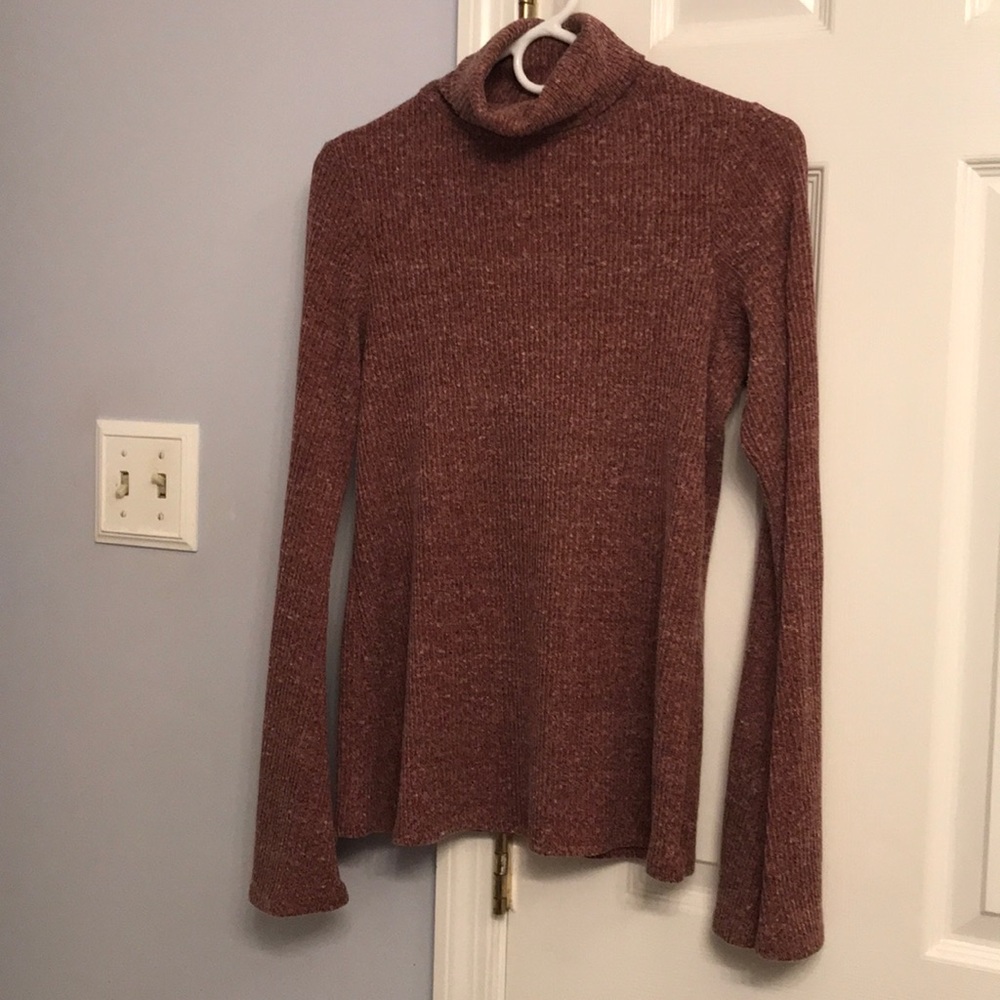 Bell Sleeve Turtleneck Sweater